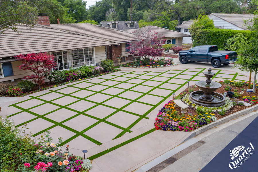 Concrete contractor, Concrete driveway, Quartz J Concrete